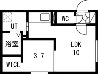 CITY RESIDENCE月寒中央(シティレジデンス月寒中央)【1階】の間取り