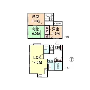 ファシーネ上関【2階】の間取り