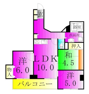 大師グリーンプラザ【1階】の間取り