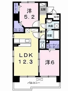 グローヴ・ガーデンE【6階】の間取り
