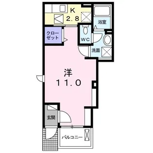 メゾンabecyuII【1階】の間取り