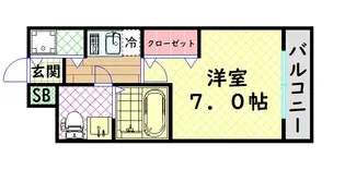ベルエ難波西【10階】の間取り
