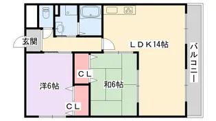 グローバルマンション【1階】の間取り
