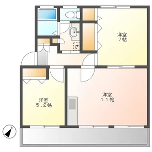 町田コープタウン11号棟(2026年6月頃まで定期借家)【2階】の間取り