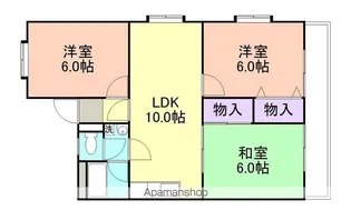 新中島エクセランス【1階】の間取り