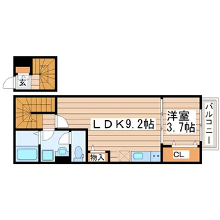 ラフィーノあすと長町【2階】の間取り