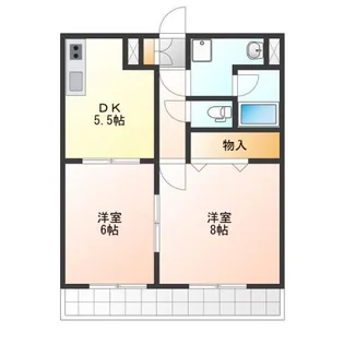キャッスルローゼ【1階】の間取り