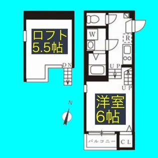 ハーモニーテラス切戸町【2階】の間取り
