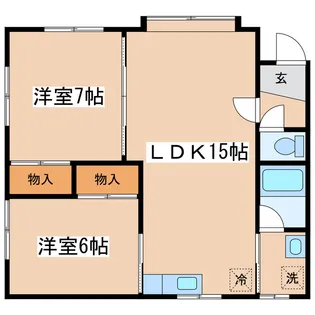 西川マンション【2階】の間取り