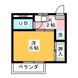 ロワイムサンハイツ山宮【1階】の間取り