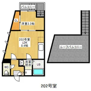 GRANDTIC栄生【1階】の間取り