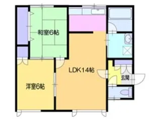 サンロード山の手【1階】の間取り