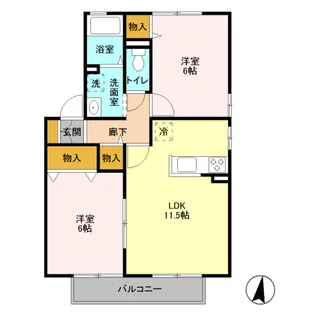 プラッツ・ルーエ AB【1階】の間取り