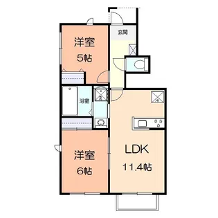 リリークレールII【1階】の間取り