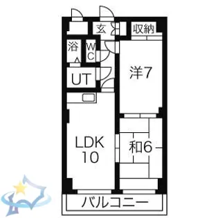 エムエス スカイハイツ【8階】の間取り