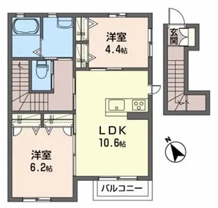 シャーメゾンKEI I【2階】の間取り