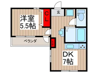 メゾンブランシュ武蔵浦和【3階】の間取り