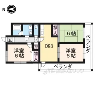シャトルハルタ【4階】の間取り