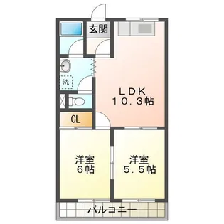 シルキータウン C【2階】の間取り