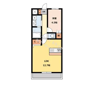 コーポオオノ【1階】の間取り