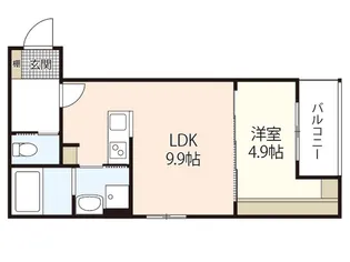 エクシア廿日市【3階】の間取り