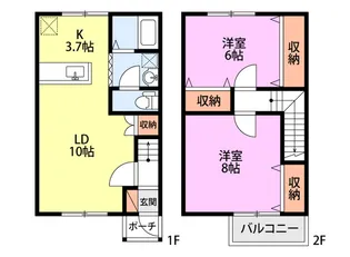 プリムヴェール 壱番館【1階】の間取り