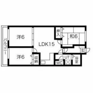 ノーブル北安東【2階】の間取り