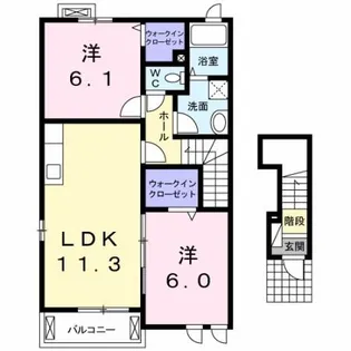 さくらB【2階】の間取り