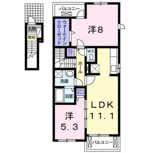 プラシードK A棟【2階】の間取り