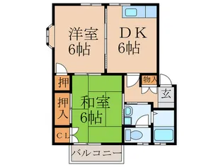 モンシャレ勝山【2階】の間取り
