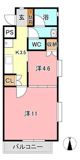 ロイヤルハイツ人見II【4階】の間取り