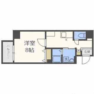 Rainbow Court阿倍野【7階】の間取り