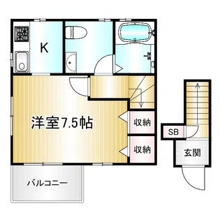 エスポワール弦巻【2階】の間取り