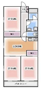 第二ハイツハットリ【3階】の間取り