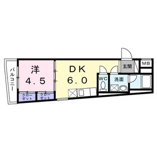 ブルー パレット 新宿中落合【4階】の間取り