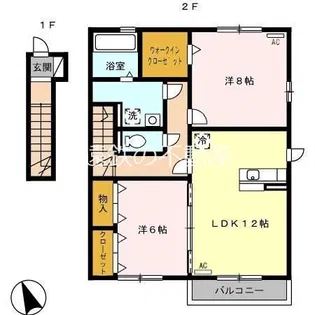 コンソラーレ カーサ B【2階】の間取り