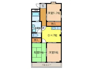 サンシャイン徳重【3階】の間取り