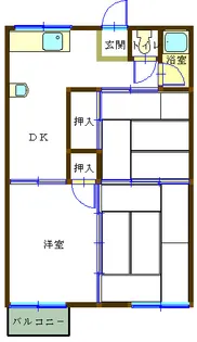 第二愛和荘【2階】の間取り