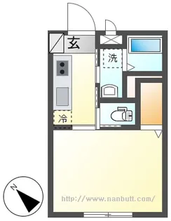 エルメゾン沖野上【1階】の間取り
