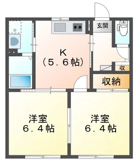 ハイビスカス D【1階】の間取り