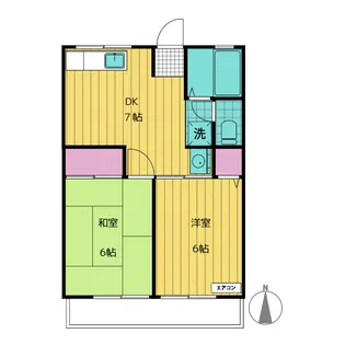 修成ハイツ B棟【2階】の間取り