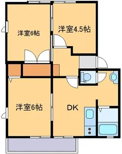 フレグランスあきやま【2階】の間取り