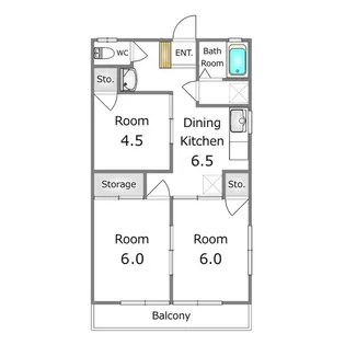 ベルクハイツ【2階】の間取り