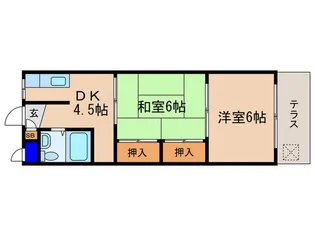 オ-ドヴィ野洲【1階】の間取り
