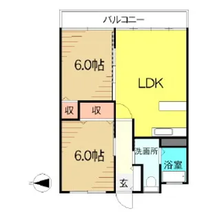 福島県郡山市菜根3【マンション】の間取り