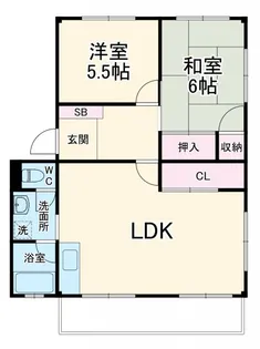 丸宗コーポA【1階】の間取り