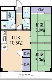 ヴィラ・アンソレイエ脇町II【4階】の間取り