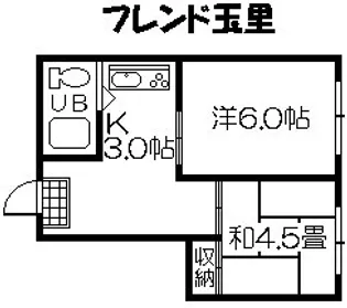フレンド玉里【1階】の間取り