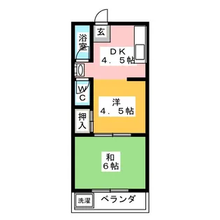 本陣ハイツ【3階】の間取り