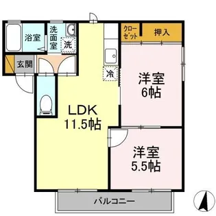 コージーコート A【2階】の間取り